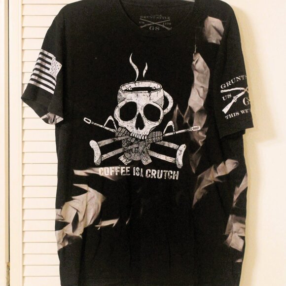 Grunt Style Coffee is A Crutch Men's T-Shirt - Picture 2 of 6